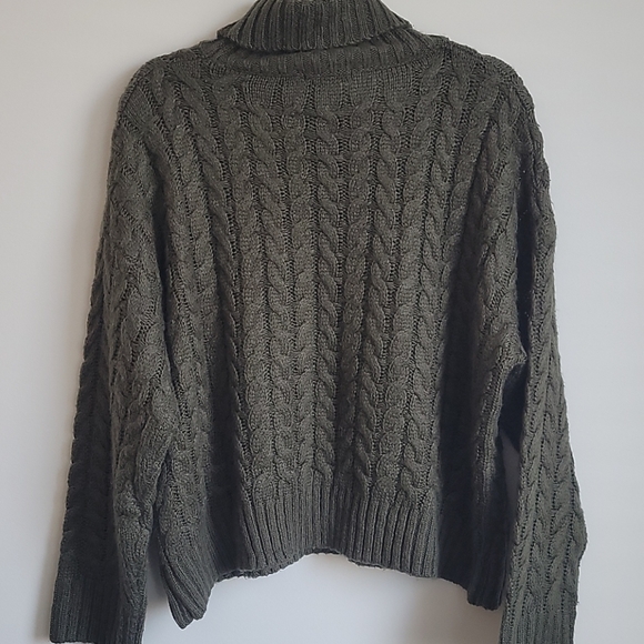 Shein - cableknit, turtleneck sweater - green - Picture 7 of 7